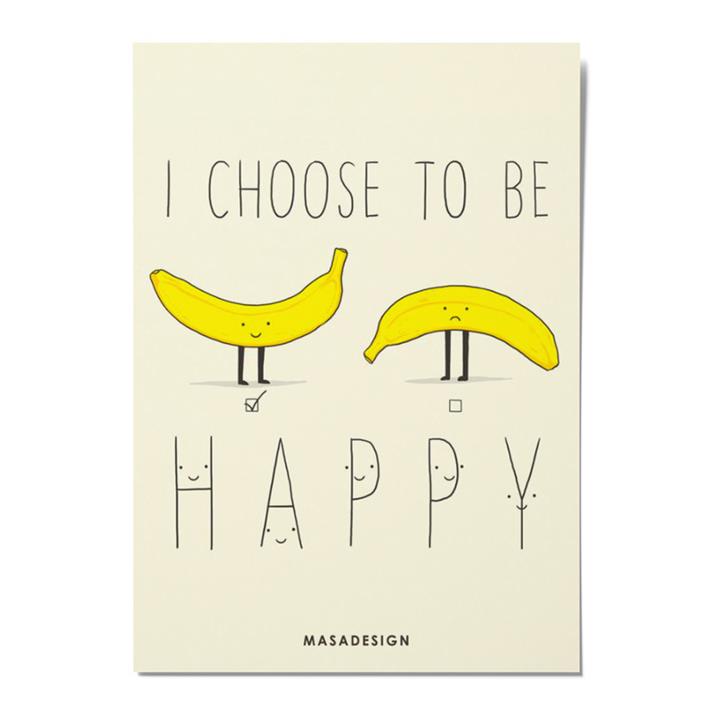 کارت پستال ماسا دیزاین طرح happy مدل POSH026